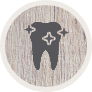 Animated tooth with spaarkles icon