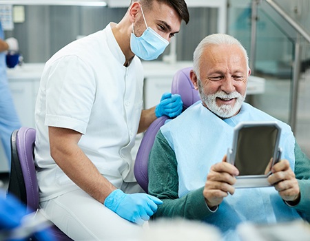 Man at dentist in Azle