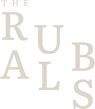 Stylized text that reads the Rubals