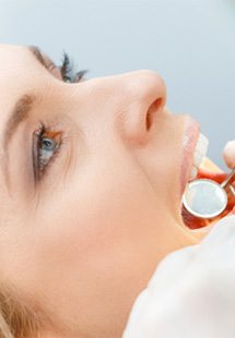 patient getting dental checkup 